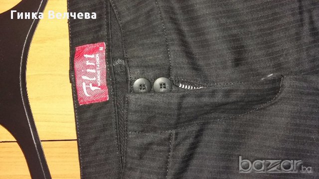  Дамски черен  панталон с широк кр