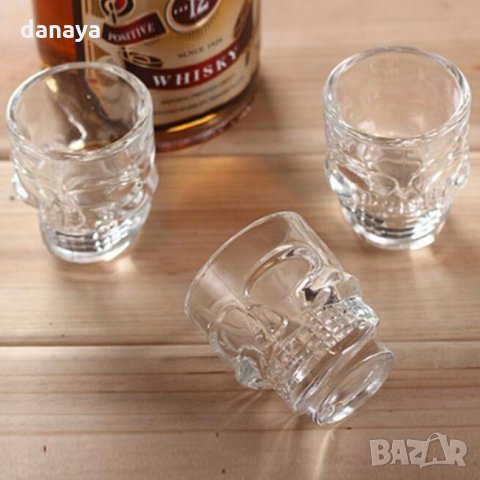 Стъклени шот чаши череп чашки за ракия 4бр/компл. шотове нестандартни чаши, снимка 10 - Кухненски принадлежности - 22407584