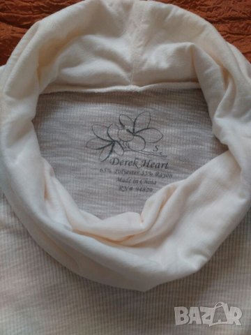 Тънка рипсена блузка, снимка 1 - Блузи с дълъг ръкав и пуловери - 23123114