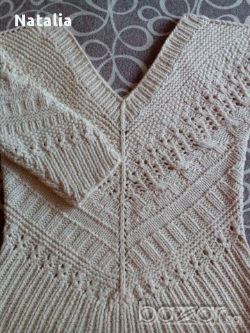 Страхотен мрежест пуловер-"Handknit", снимка 3 - Блузи с дълъг ръкав и пуловери - 16016146