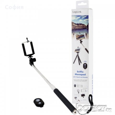 Селфи стик LogiLink  21-106см + триножник стойка + дистанционно!, снимка 3 - Селфи стикове, аксесоари - 20609517
