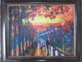 Автентична картина "Огнена вечер", снимка 2