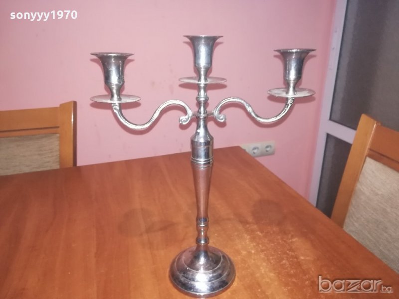 красив и стилен свещник-33х26х10см-внос швеицария, снимка 1
