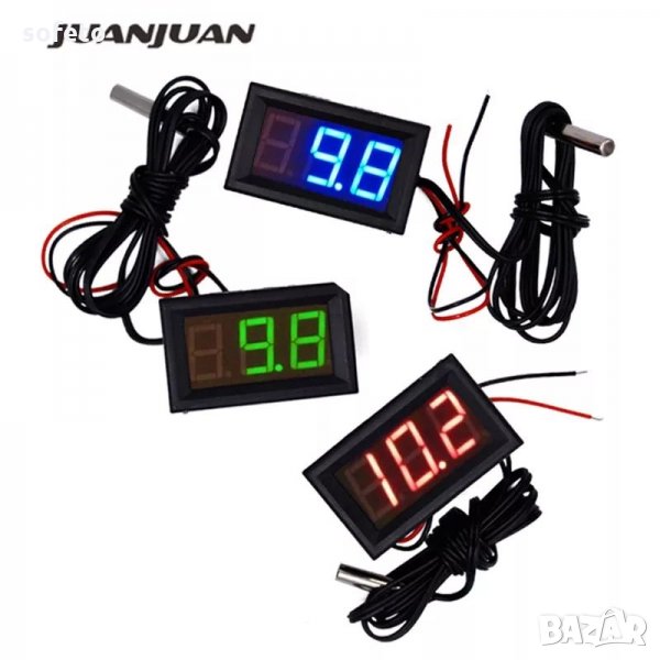 Led термометър 12v термо датчик температурен сензор , снимка 1