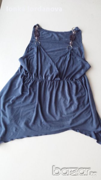 Ефектен потник с камъни, размер С-М, снимка 1