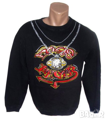 Ватиран суичър пуловер с апликация размер 14А