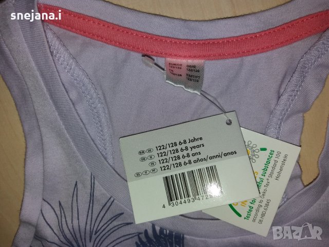 Ново лятно потниче за момиче 6-8 г., снимка 4 - Детски тениски и потници - 21720588