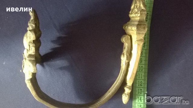стара барокова закачалка от бронз, снимка 6 - Антикварни и старинни предмети - 20119305