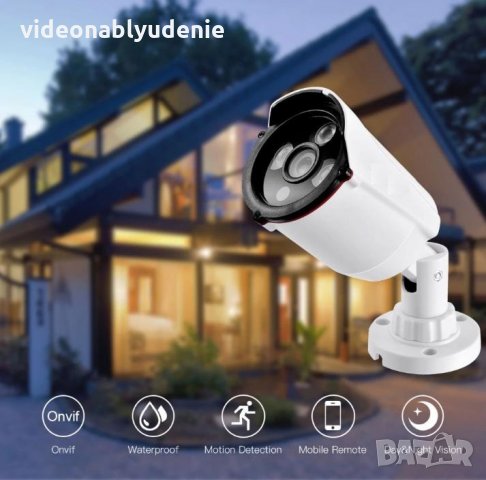 1 Mегапиксела HD 720р Водоустойчива IP Камера Onvif P2P 4 ARRAY IR-Cut 25 M. Нощно Виждане DSP XM510