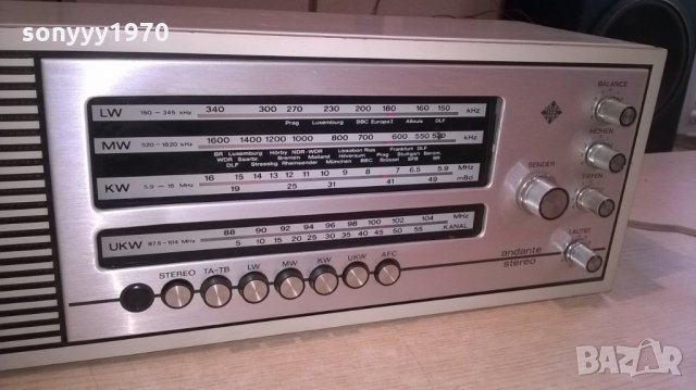 telefunken andante 101 stereo receiver-made in germany, снимка 11 - Ресийвъри, усилватели, смесителни пултове - 22321634