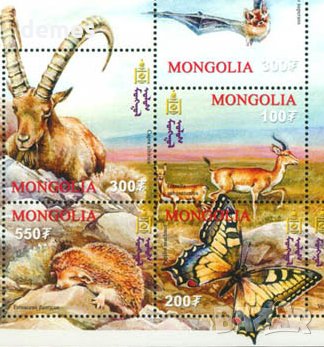 Блок марки Редки степни животни, 2001, Монголия , снимка 3 - Филателия - 16838196