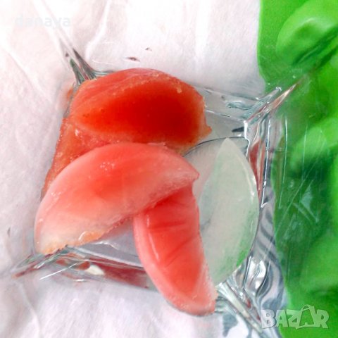 Силиконови форми за лед портокалови резенчета формички за ледени кубчета, снимка 6 - Форми - 23574015