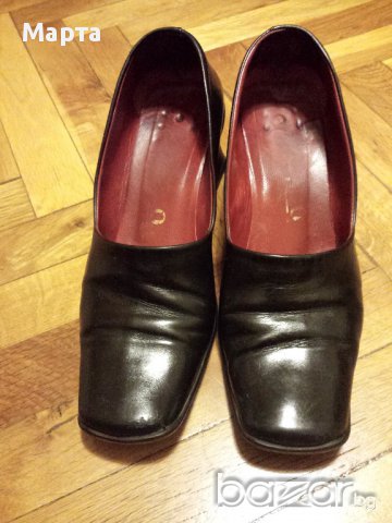 Дамски черни обувки естествена кожа, снимка 2 - Дамски ежедневни обувки - 11649989