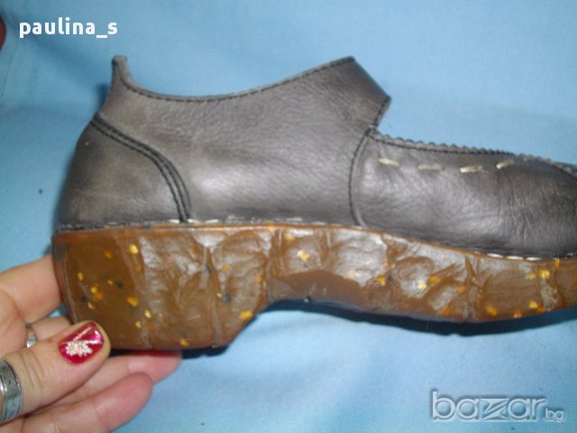 Естествена кожа / Elnaturalista / Ортопедични обувки с лята силиконова подметка / естествен набук, снимка 12 - Други - 14388068