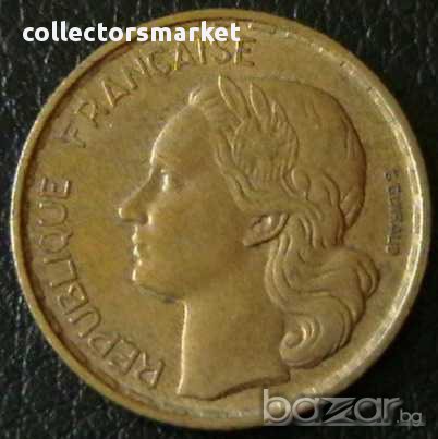 20 франка 1951, Франция, снимка 2 - Нумизматика и бонистика - 11719890