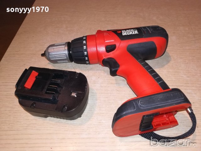 black & decker винтоверт с здрава батерия-внос швеицария, снимка 6 - Винтоверти - 20545801