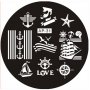  морски котви морска кръгла плочка / щампа шаблон за печат на нокти AP-31, снимка 1 - Продукти за маникюр - 16981139