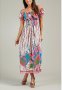Дълга цветна лятна плажна рокля Аnabelle - M, снимка 1 - Рокли - 18685672
