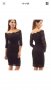 Малка черна рокля с голи рамене , снимка 1 - Рокли - 25556560