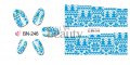 246 сини снежинки и елхиччки ваденки водни стикери за нокти маникюр, снимка 1 - Продукти за маникюр - 17258089