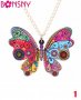 Бонси акрилни пеперуда огърлица висулка верига уникални модни бижута медальон синджирче верижка лане, снимка 1