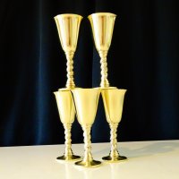 Месингови чаши за ракия,маркирани. , снимка 7 - Антикварни и старинни предмети - 25412890