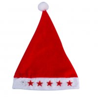 602 Коледна шапка със светещи звездички светеща парти шапка 37см, снимка 4 - Шапки - 23319668