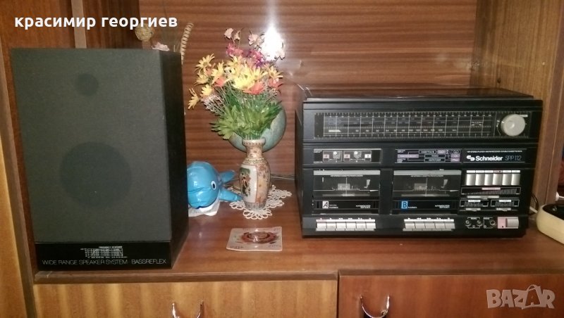 Комбиниран грамофон и касетофон Schneider SP112 ретро УНИКАТ, снимка 1