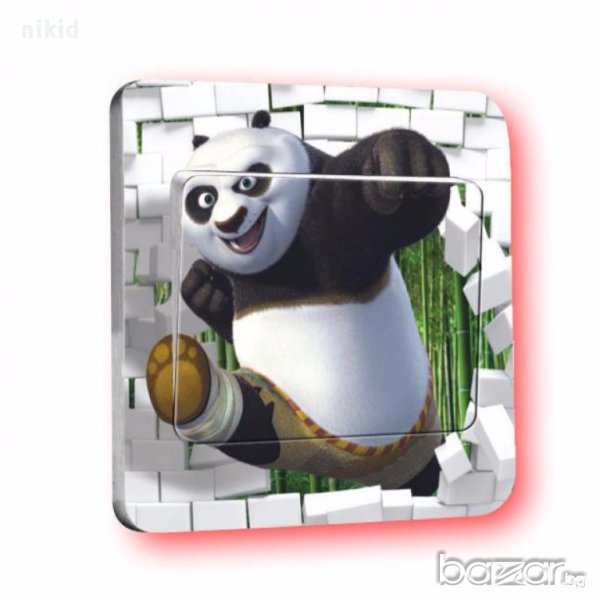Ледената епоха панда 3D стикер за контакт ключ на лампа копчето, снимка 1