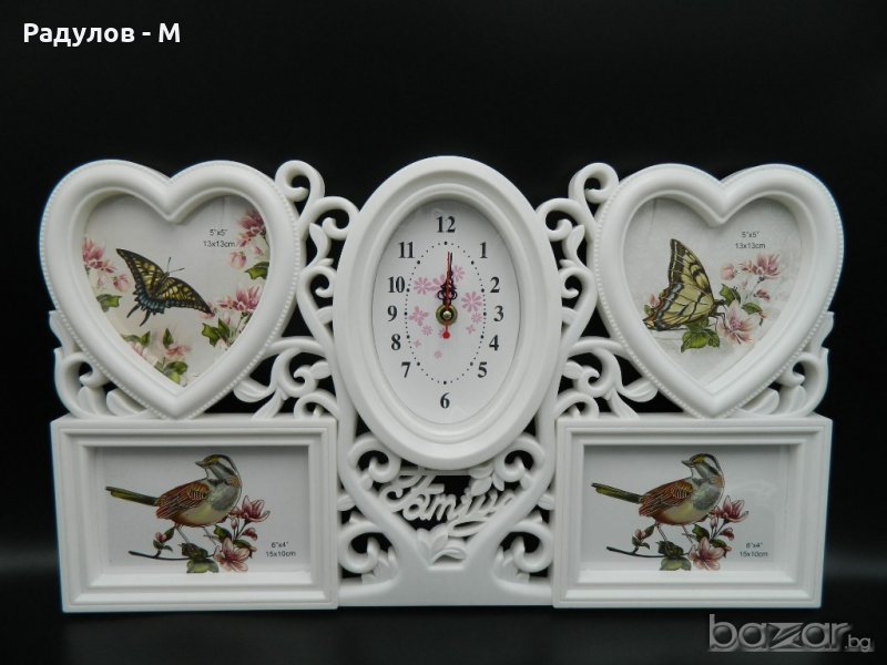 Рамка за четири снимки с часовник, снимка 1