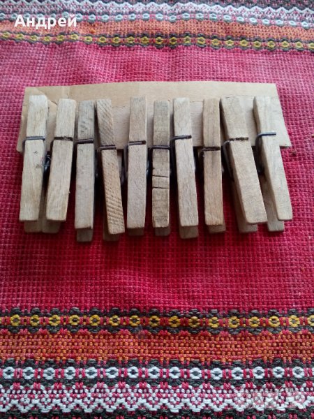 Стари дървени щипки, снимка 1