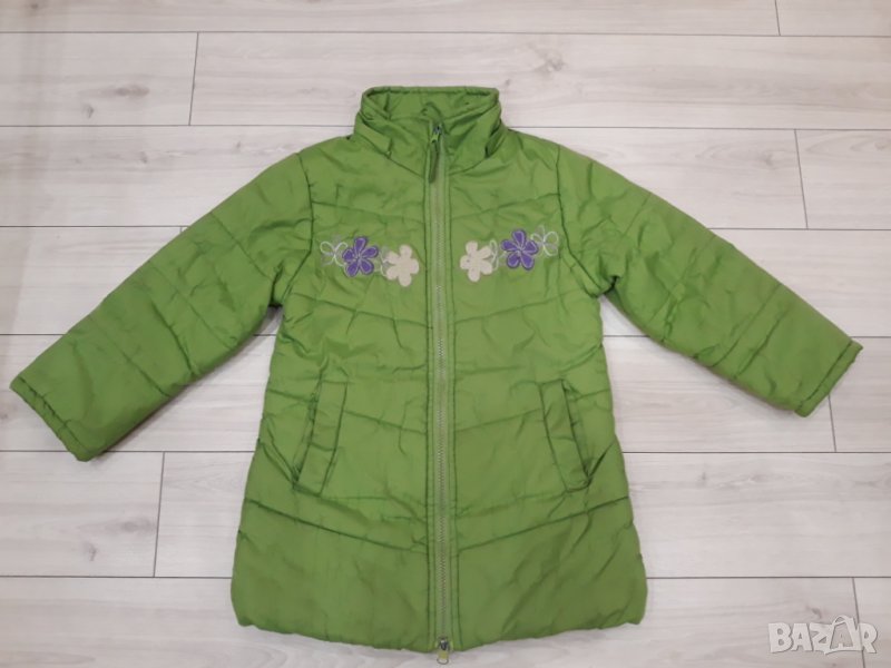 Детско зелено яке за момиче с цветя марка Code , снимка 1