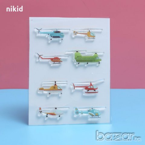 Хеликоптер самолет силиконов гумен печат декорация и украса биксвитки фондан Scrapbooking