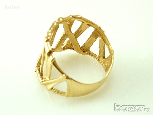 Златен пръстен - мрежа - 5.05 грама/размер №59, снимка 3 - Пръстени - 11164968