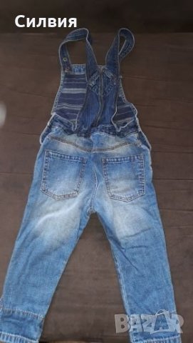 Детски дънков гащеризон на Zara,размер 92, снимка 4 - Бебешки гащеризони - 25381361