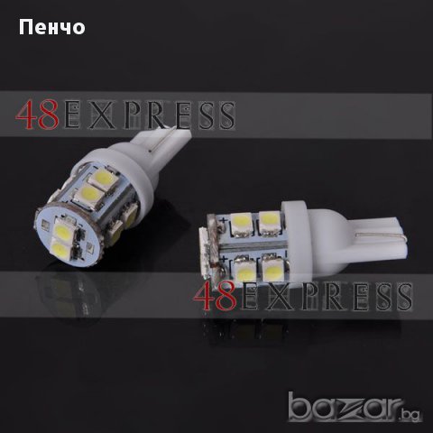 Габаритни крушки диодни T10 W5w с 10 Smd Led диода на 24 волта 24 V габарити, снимка 3 - Аксесоари и консумативи - 17337665