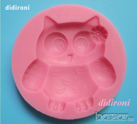 Силиконов молд БУХЪЛ, СОВА за фондан, марципан,  шоколад и други моделиращи маси, снимка 1