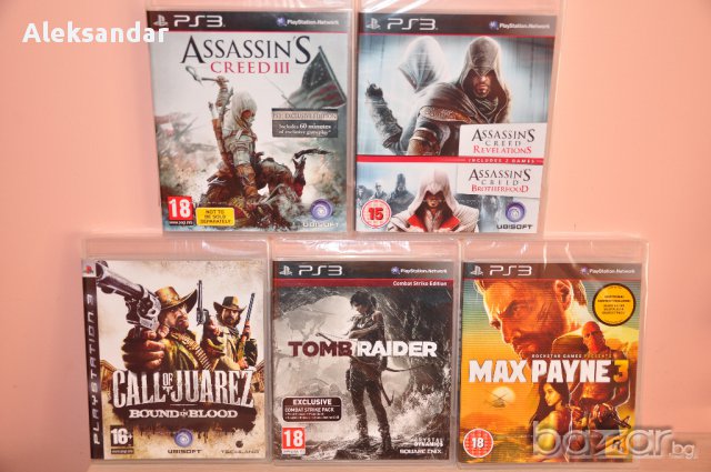 Нови игри.tomb Raider 2013,max Payne3,juarez,assassin`s Creed,hitman ps3, снимка 1 - Игри за PlayStation - 8354178