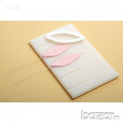 Незалепваща дъска пластмаса подложка с улеи за тел моделиране изработване стъбла листа цветя фондан , снимка 2 - Други - 20637136