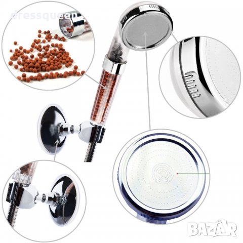 1797 Йонизираща душ слушалка с турмалин и германий, снимка 7 - Други стоки за дома - 23463165