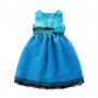 детска рокля в синьо и черно всички размери , снимка 1 - Детски рокли и поли - 20814994