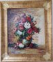 Маслена картина "Ваза с цветя" италиански художник , снимка 2