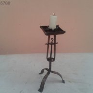 Свещник от ковано желязо, снимка 1 - Настолни лампи - 10930474