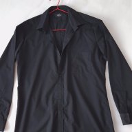 Черна мъжка риза Elite, М размер, снимка 3 - Ризи - 17956333