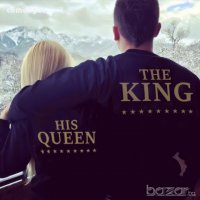 ЗА ВЛЮБЕНИ! LOVE БЛУЗИ ROYAL KING & QUEEN принт! ПОРЪЧАЙ модел С ТВОЯ ИДЕЯ, снимка 2 - Блузи с дълъг ръкав и пуловери - 15580206