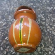 Стара  гледжосана ваза, снимка 1 - Вази - 17383037