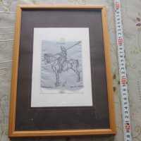 Уникална авторска картина Рицар върху тъкана каприна , снимка 1 - Картини - 25407670
