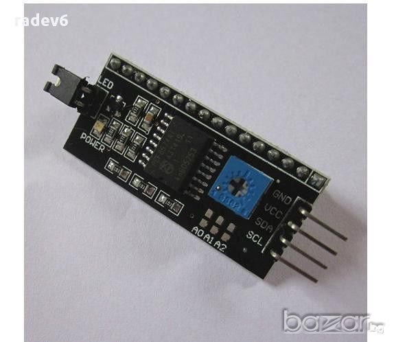 I2C модул за LCD 1602 / 2004 дисплей, IIC, Ардуино / Arduino, снимка 1