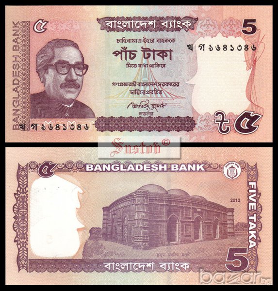 БАНГЛАДЕШ 5 Така UNC P-New, 2012, снимка 1