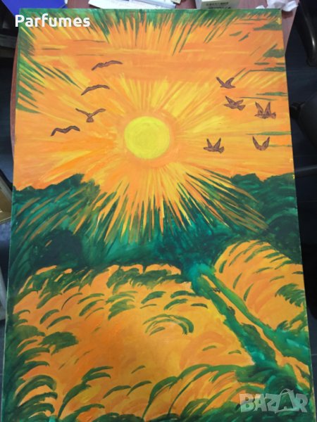 Картини Картина върху ПЛАТНО 60/70 . Маслени бои без рамка 300 лв., снимка 1